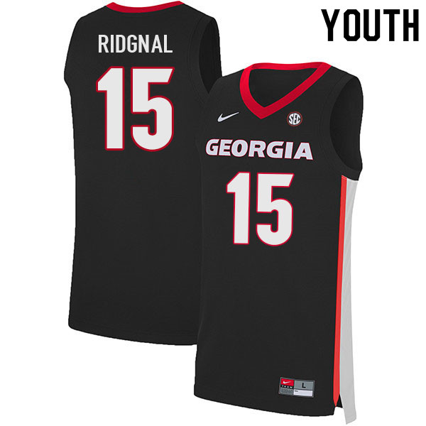 Youth #15 Dalen Ridgnal Georgia Bulldogs College Basketball Jerseys Sale-Black